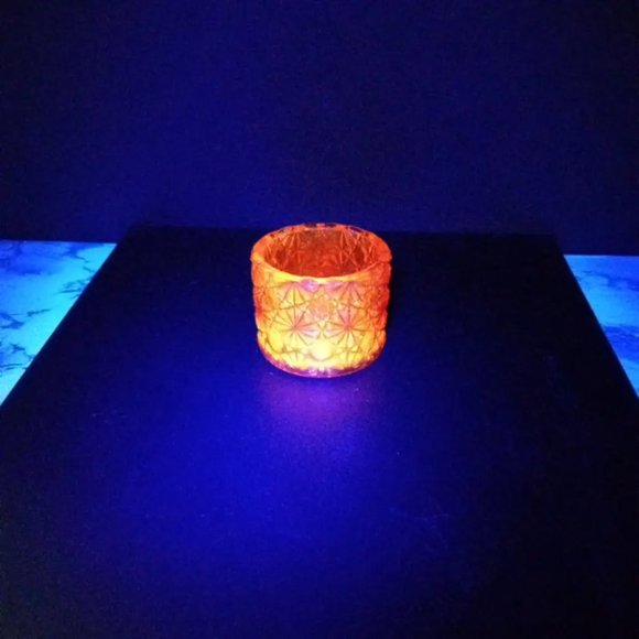 Degenhart Glass Daisy Button Trinket Paperweight Open Salt Vtg - Picture 8 of 8